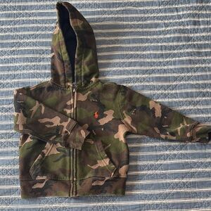 Ralph Lauren Kids Green Camouflage Hoodie